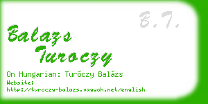 balazs turoczy business card